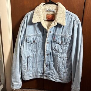 Levi's Light Blue Sherpa-Lined Denim Jacket